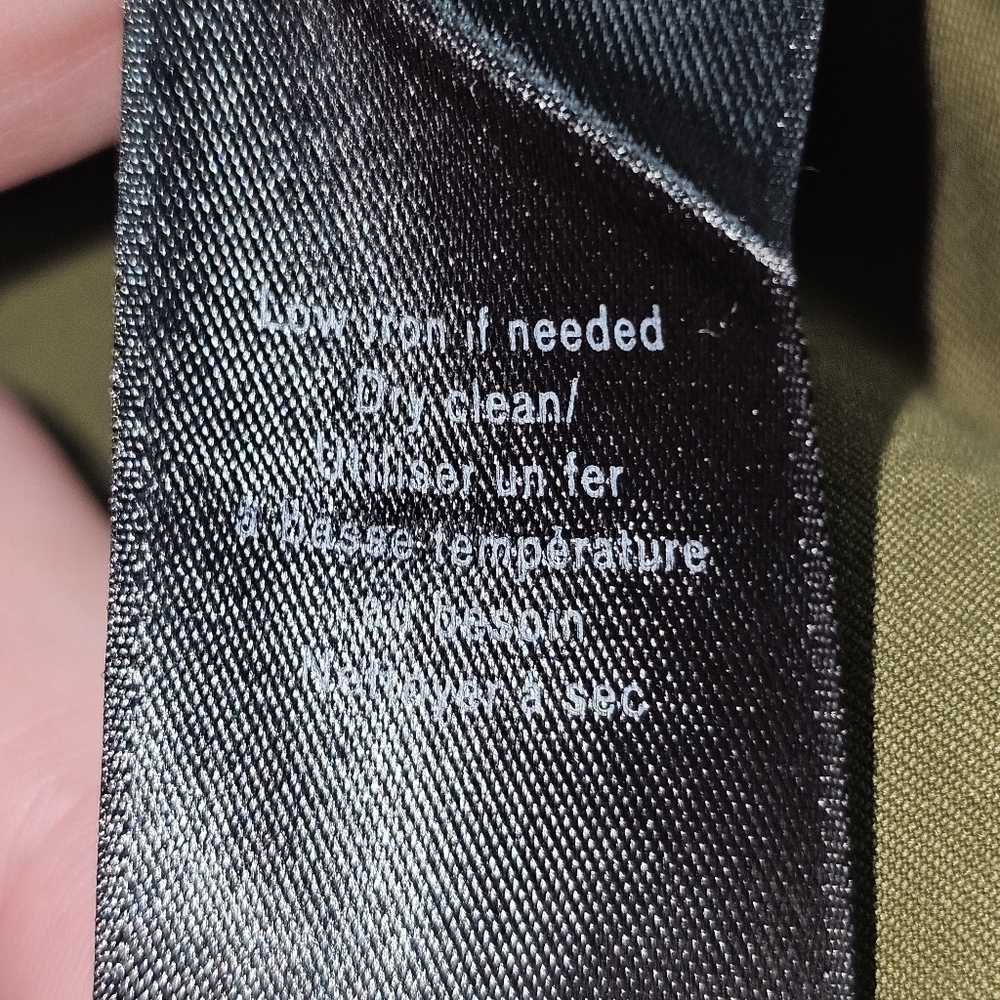 Rag & Bone Mason Olive Green Shirt Dress in Small - Picture 7 of 7